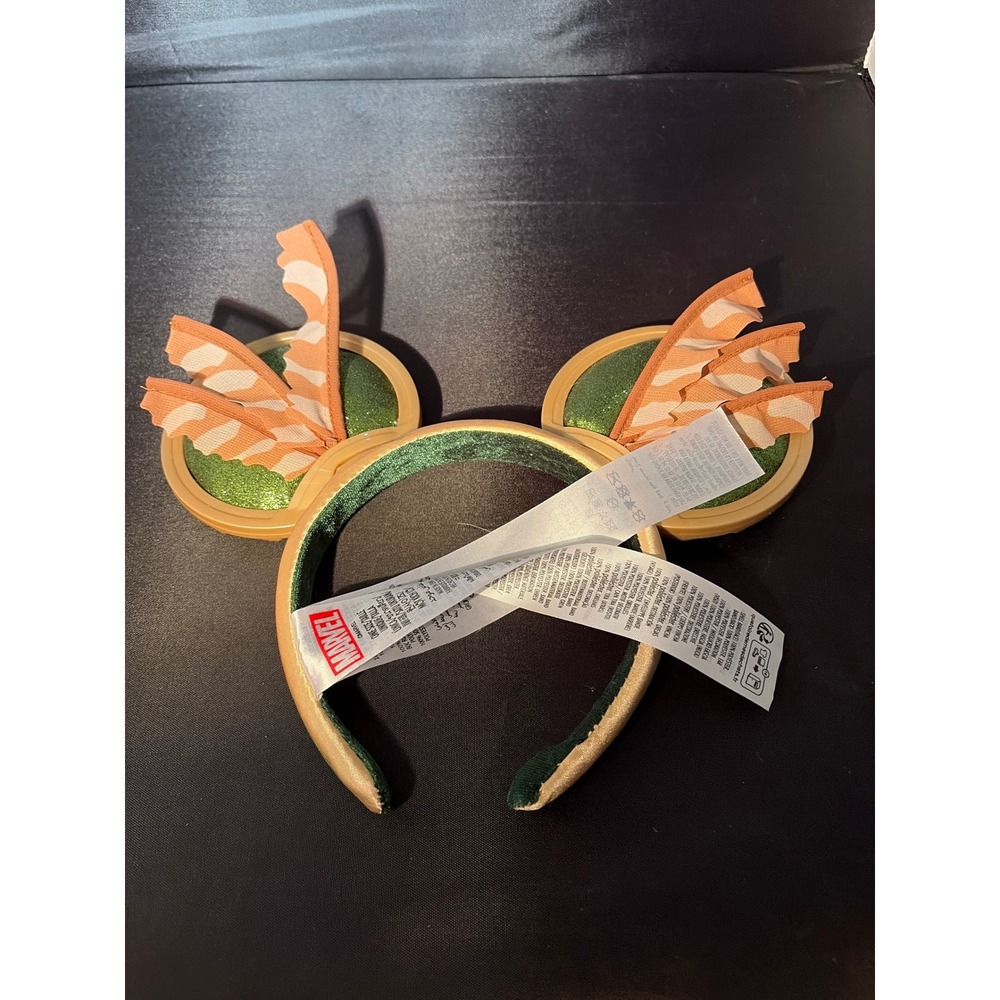 Disney Parks Marvel Black Panther Wakanda Forever Namor Ear Headband Green Gold